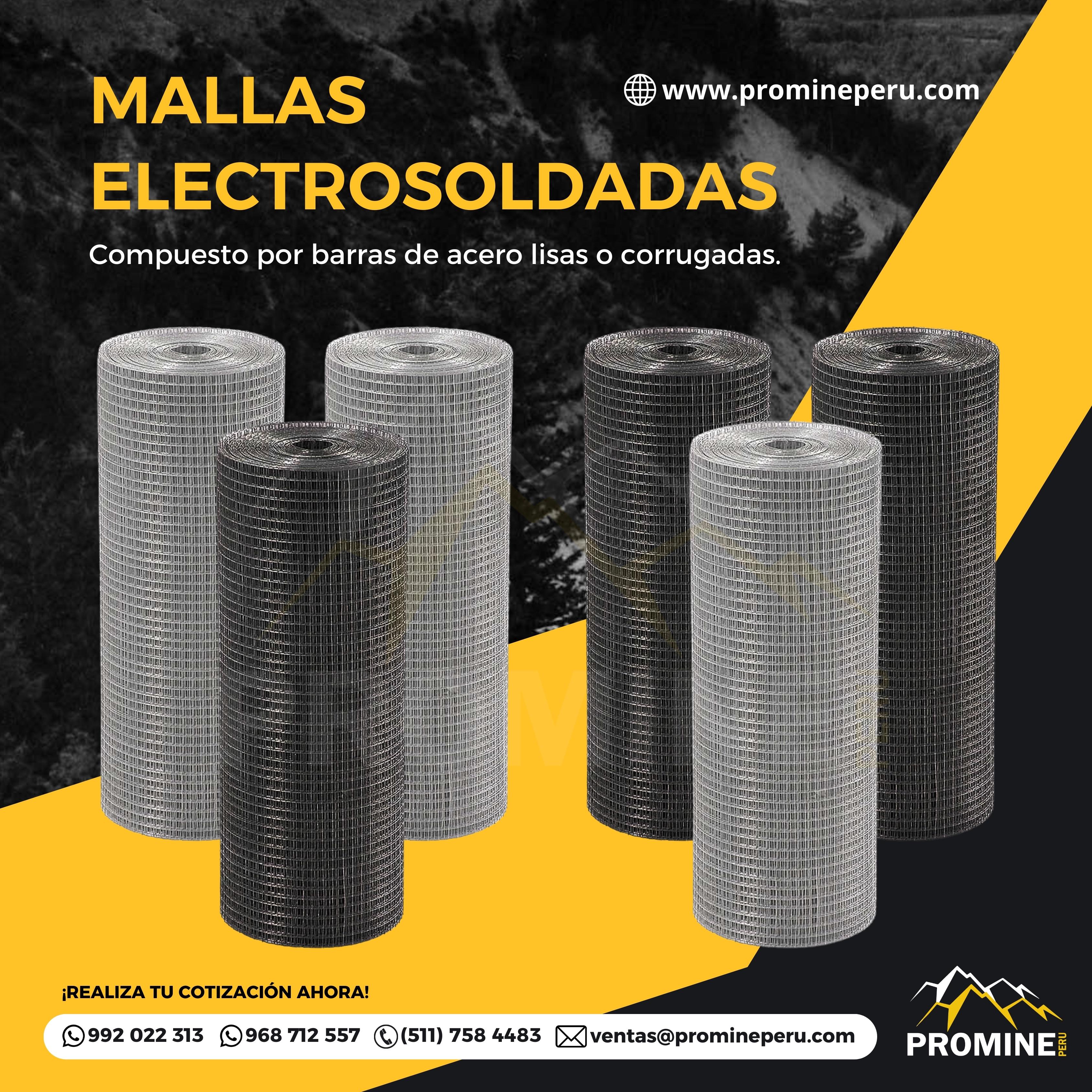 MALLA ELECTROSOLDADA 3X3-4X4 GALVANIZADA PROMINE PERÚ